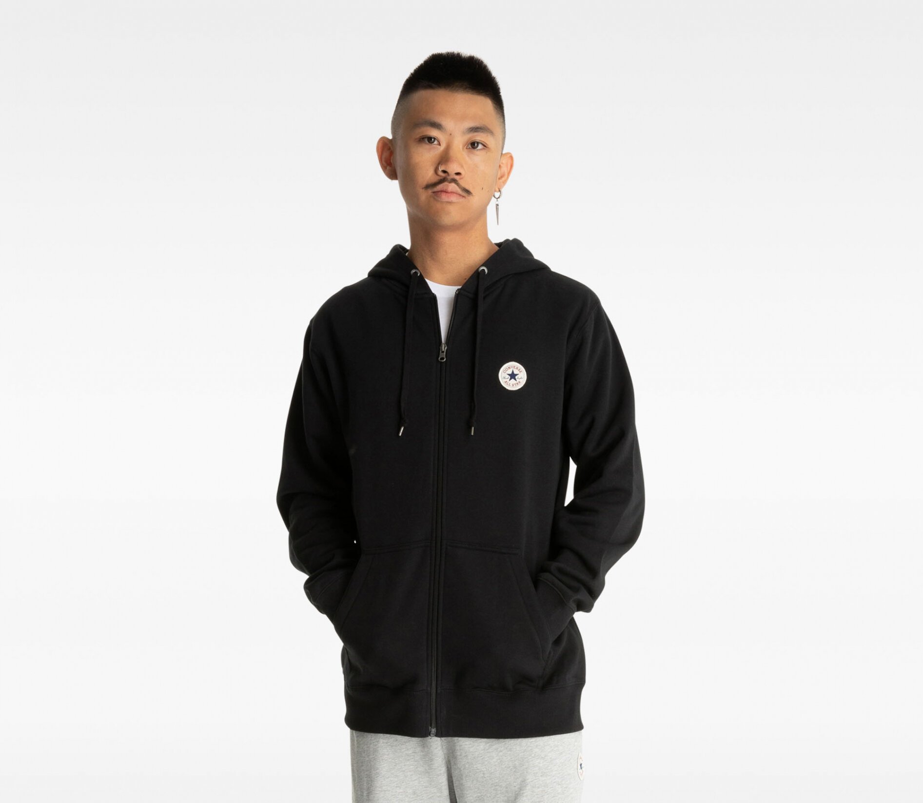 Converse zip shop up hoodie mens