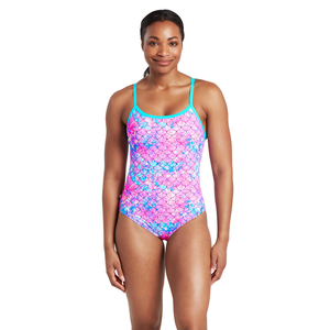 Zoggs Silver Lined Strikeback Swimsuit Womens