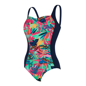 Zogg Ruched Front 1 Piece Swimmers Women