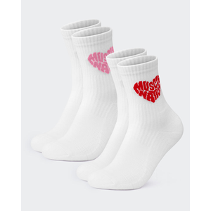 Muscle Nation Heart Crew Socks 2pack Womens