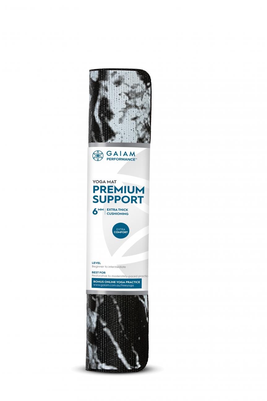 Gaiam performance premium online support 6mm yoga mat