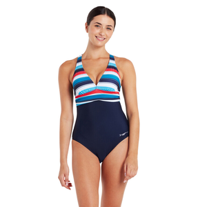 Zoggs Panel Crossback One Piece Womens